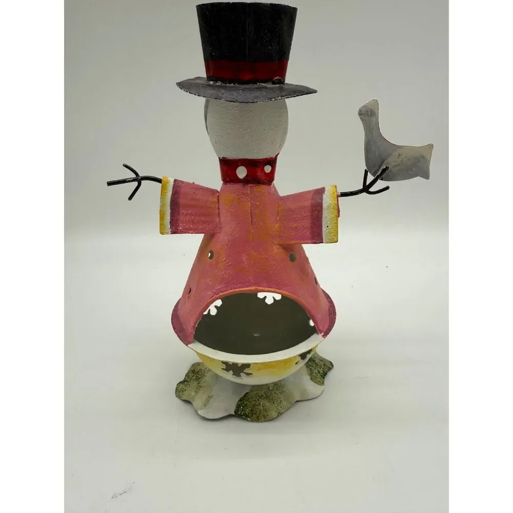 Decorative metal snowman